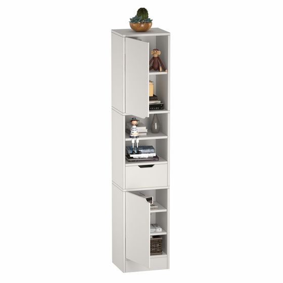 67" 8-Tier Bookcase with Doors and Drawer