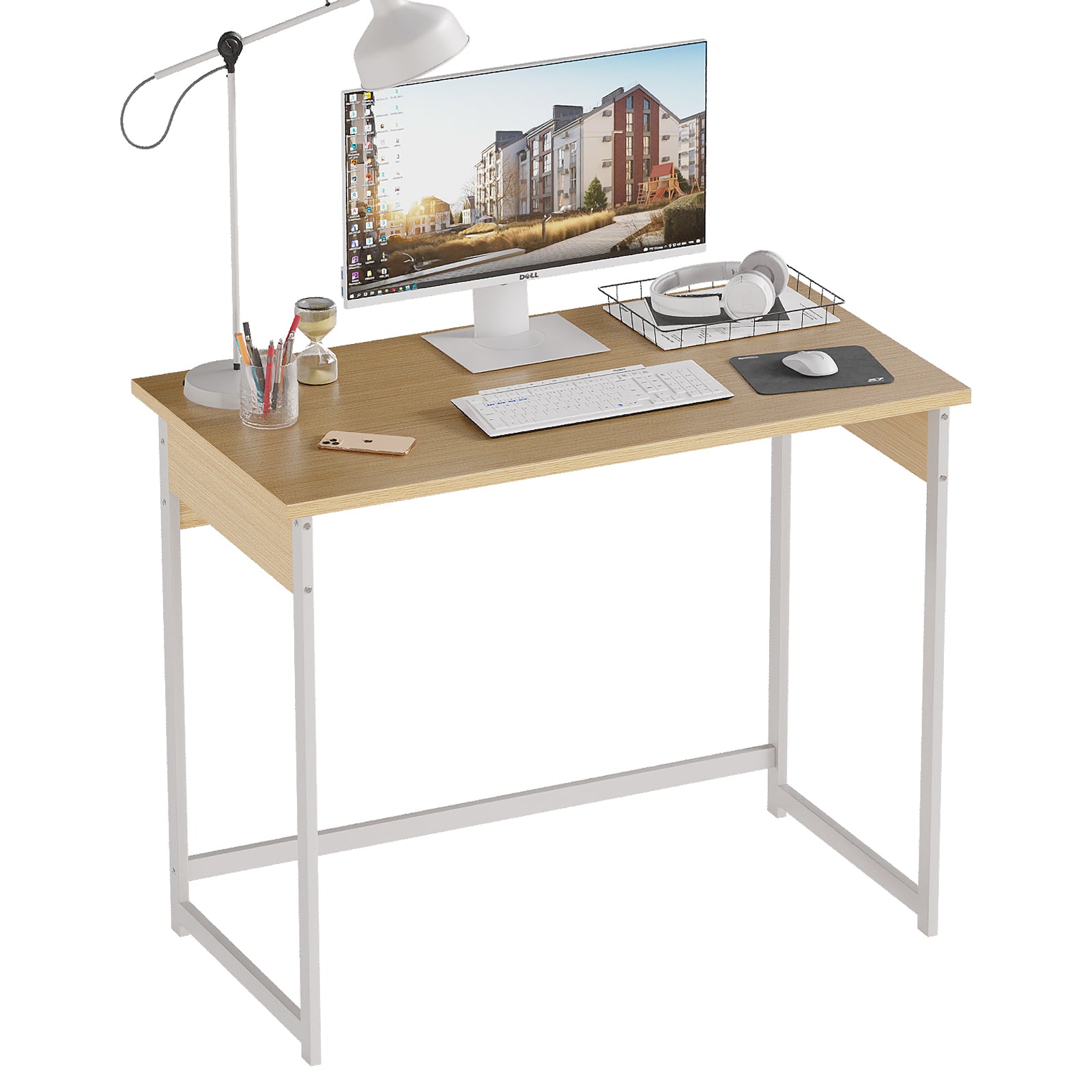 Small Computer Desk, 37.5 Inch Home Office Desk, Gaming Writing Work Study Table for Home Bedroom, Corner Desk