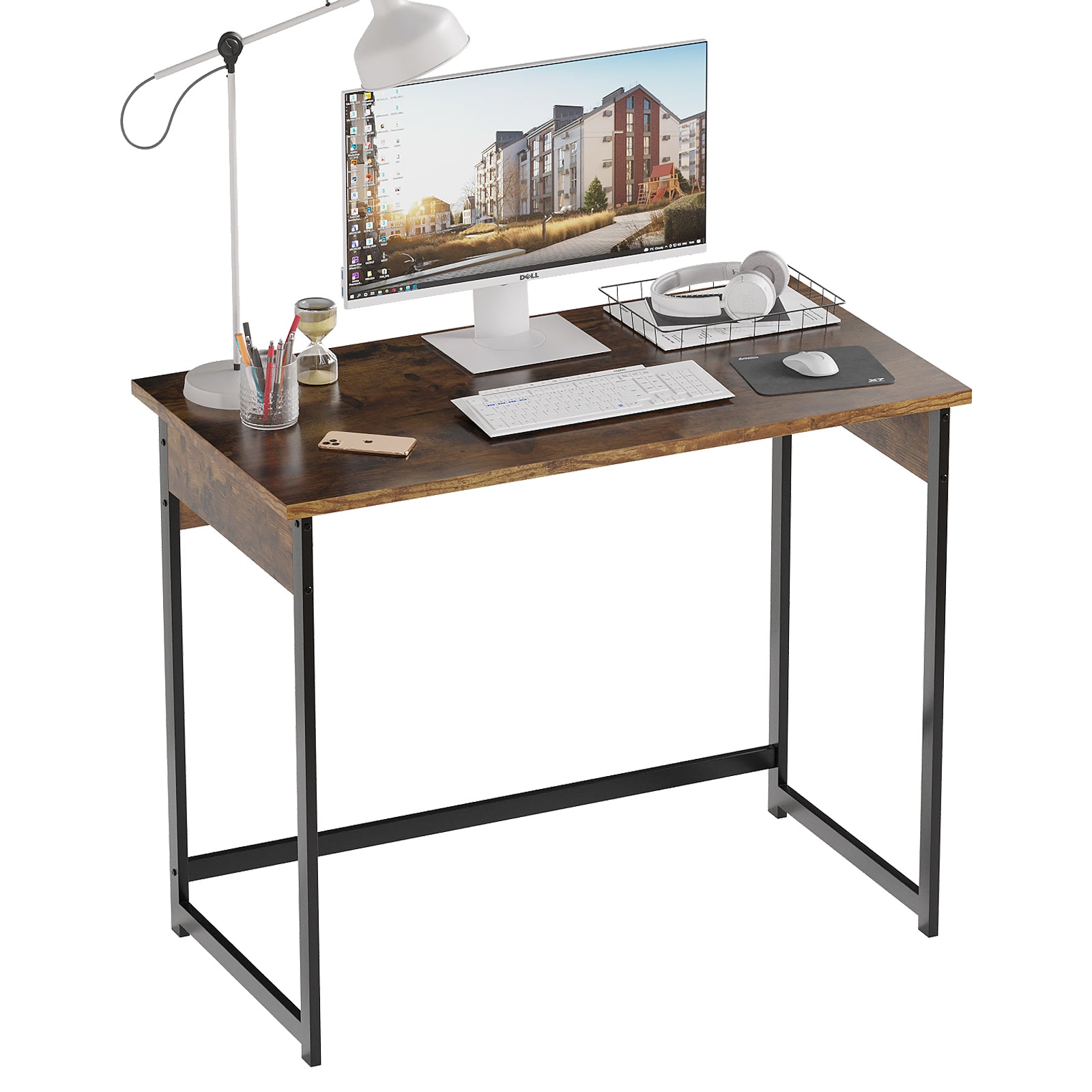 Small Computer Desk, 37.5 Inch Home Office Desk, Gaming Writing Work Study Table for Home Bedroom, Corner Desk