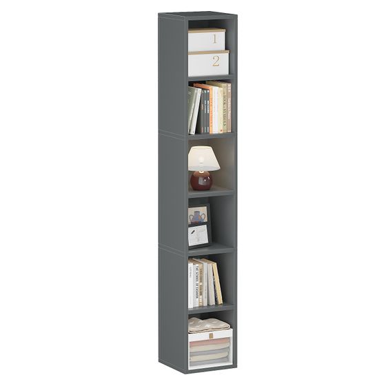 6-Cube Closet Storage Shelves with Wooden