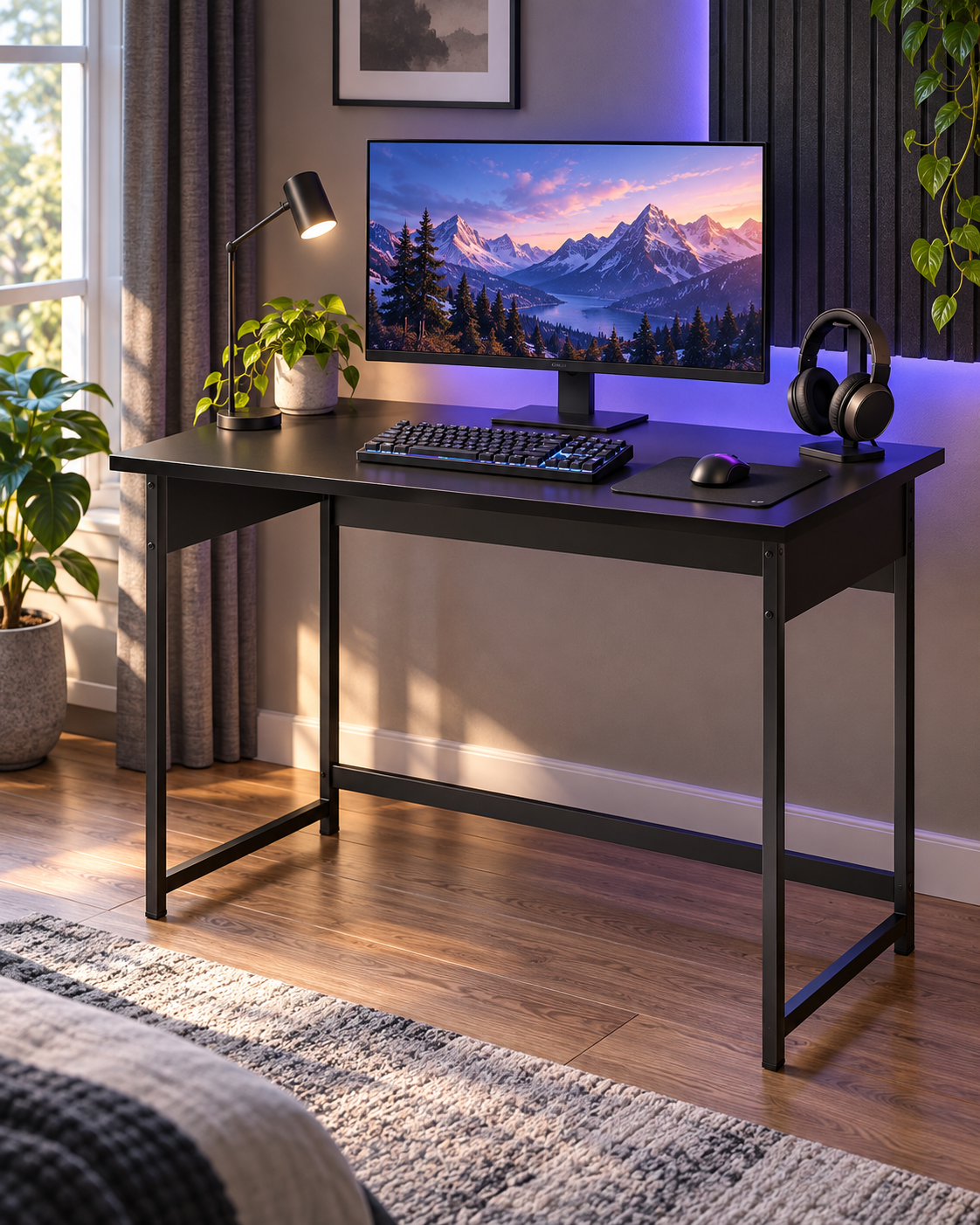 Compact Computer Desk for Home Office and Small Spaces