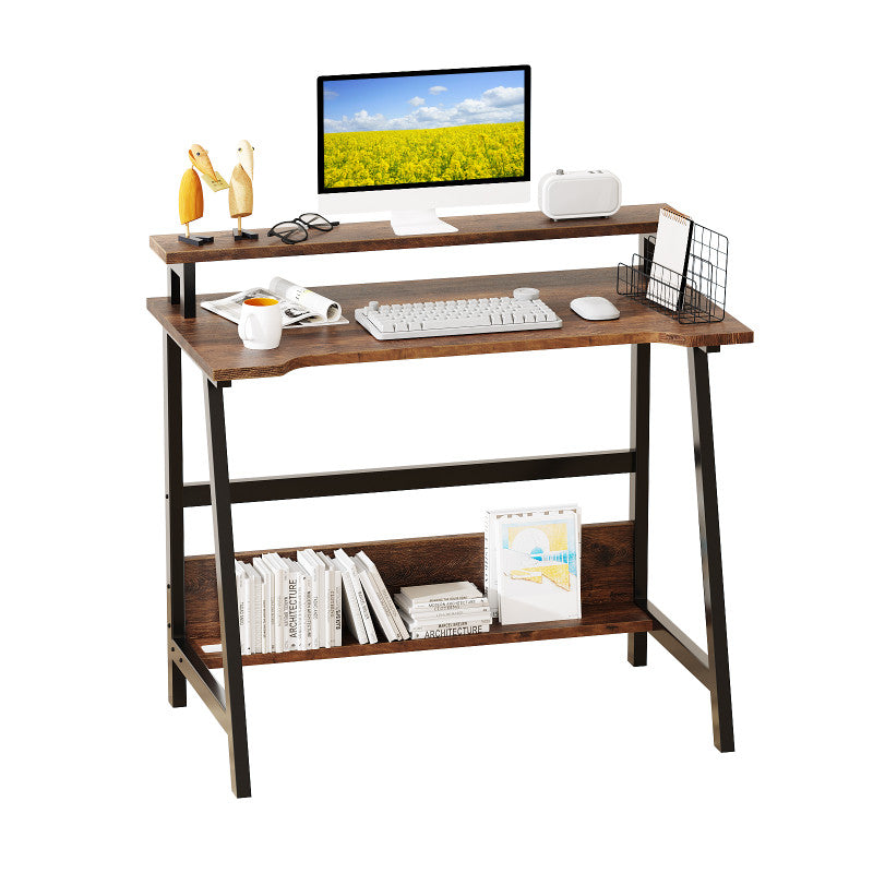 31.5" Desk for Small Spaces with Storage Shelf