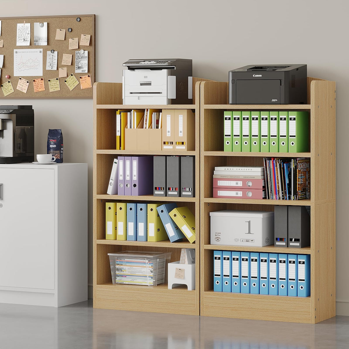5-Tier Open Bookcase with Storage Shelves