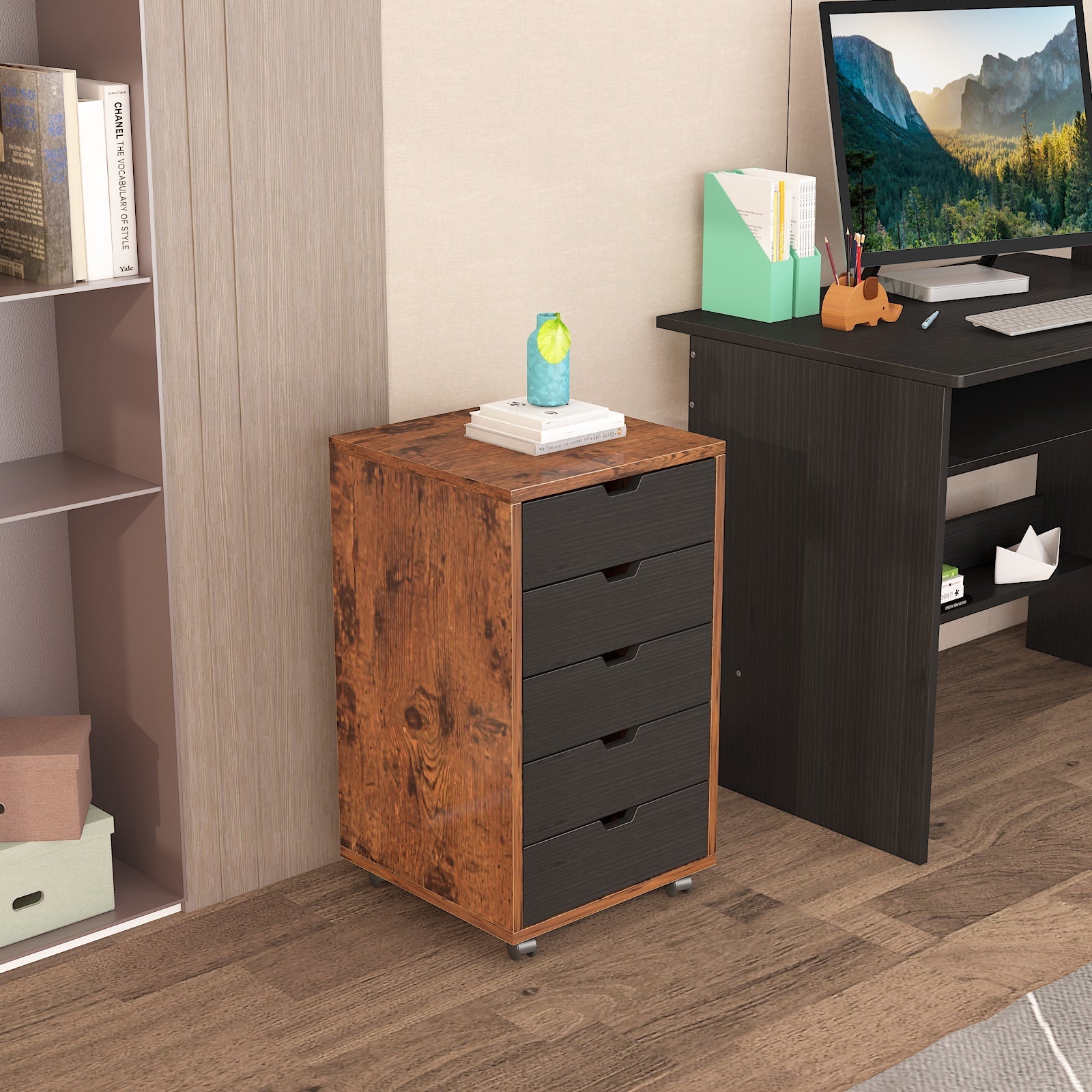 5_tier_movable_file_cabinet_wood_storage_organizer_7