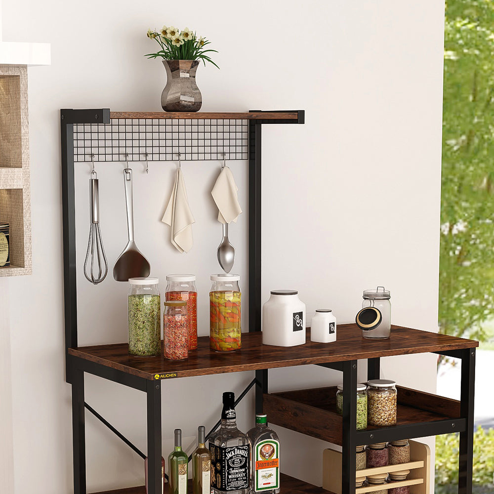 Baker's Rack Microwave Stand for Dining Room Kitchen