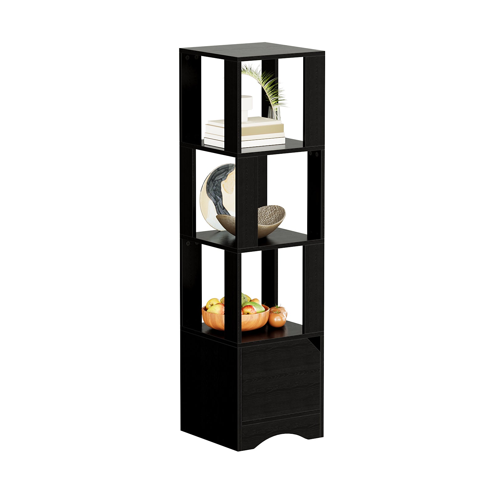 bookshelf_storage_cabinet_record_player_stand_with_shelves_black