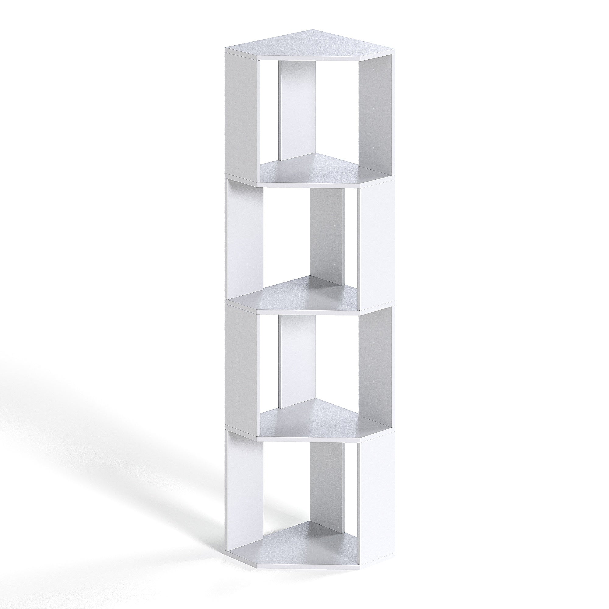 Modern Storage Display Rack Corner Tall Book Shelf