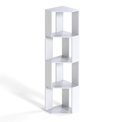Modern Storage Display Rack Corner Tall Book Shelf