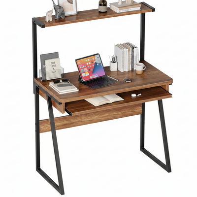 2-Tier Computer Desk with Keyboard Tray