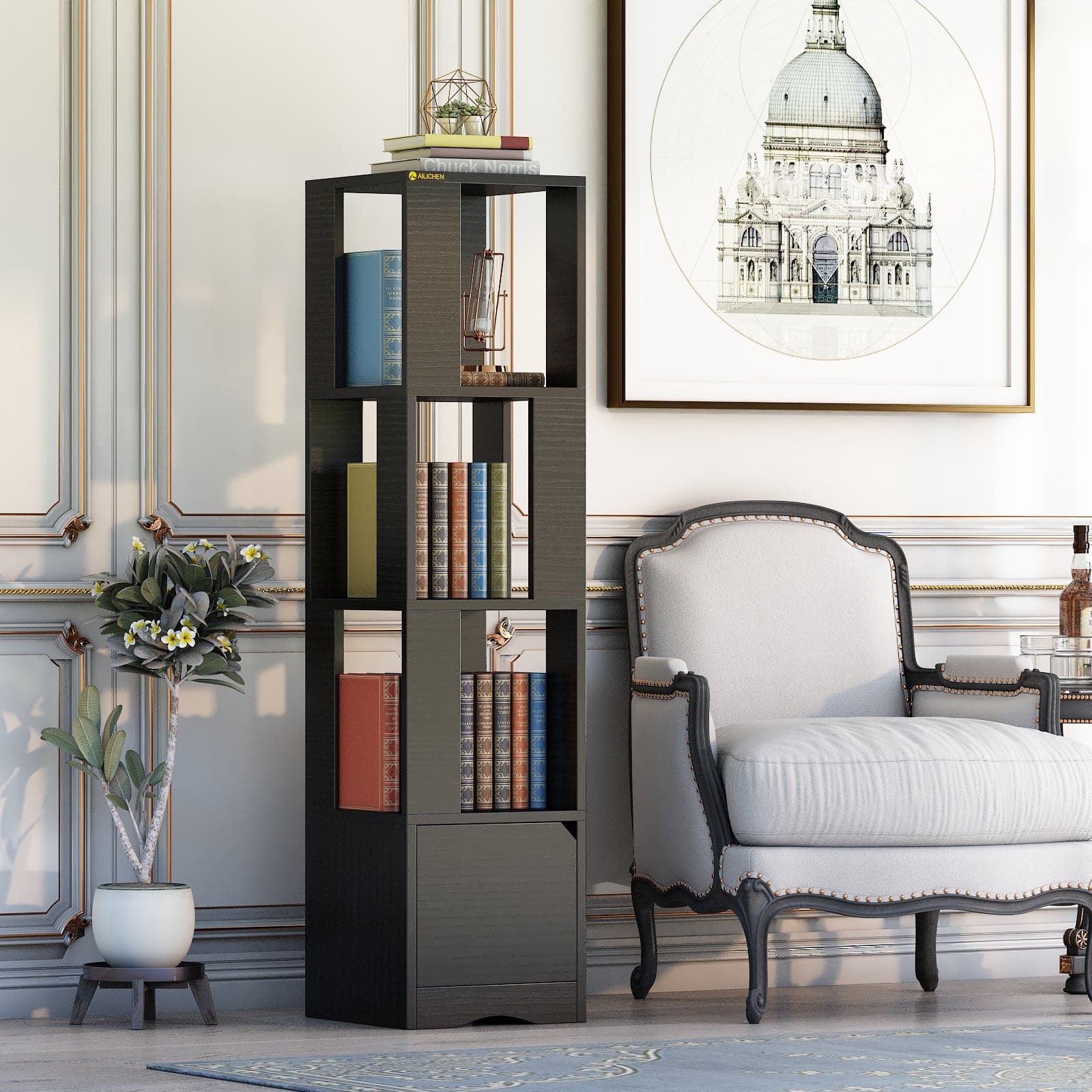 bookshelf_storage_cabinet_record_player_stand_with_shelves_living_room