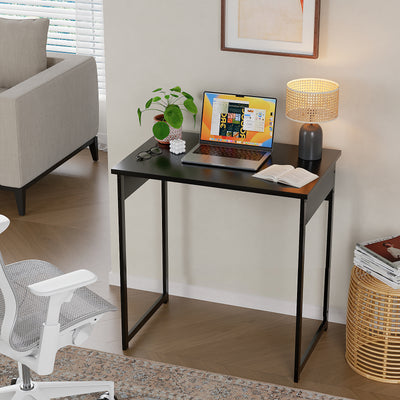 Alisened Computer Desk, Modern Simple Writing Desk with Sturdy Metal Frame, Multipurpose Home Office Workstation for Bedroom Study