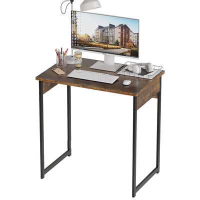 Alisened Computer Desk, Modern Simple Writing Desk with Sturdy Metal Frame, Multipurpose Home Office Workstation for Bedroom Study