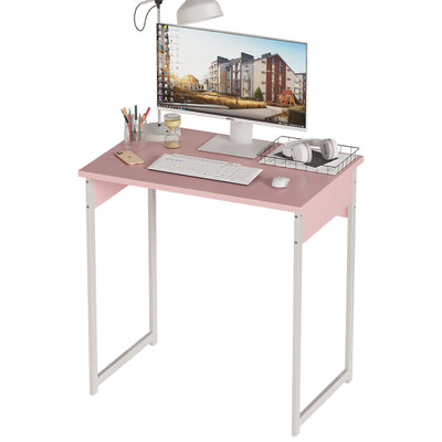 Alisened Computer Desk, Modern Simple Writing Desk with Sturdy Metal Frame, Multipurpose Home Office Workstation for Bedroom Study