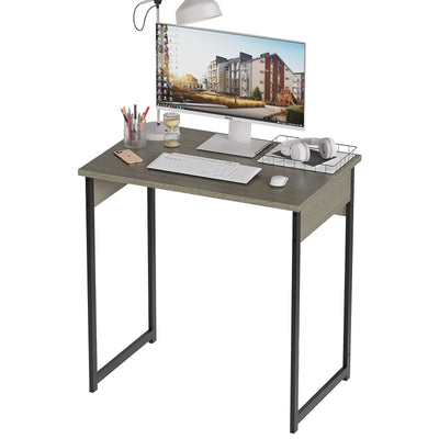 Alisened Computer Desk, Modern Simple Writing Desk with Sturdy Metal Frame, Multipurpose Home Office Workstation for Bedroom Study