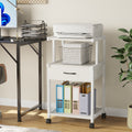 3-Tier Rolling Printer Cart with Drawer – Alisened