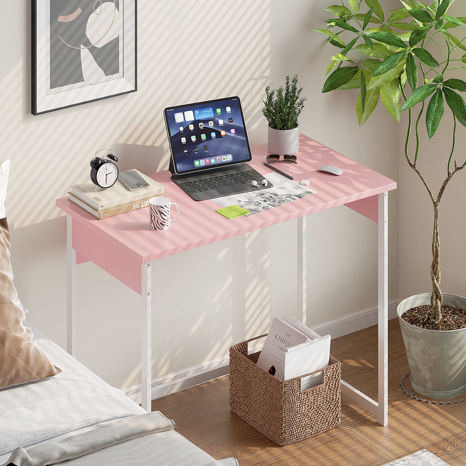 Small Computer Desk, 37.5 Inch Home Office Desk, Gaming Writing Work Study Table for Home Bedroom, Corner Desk