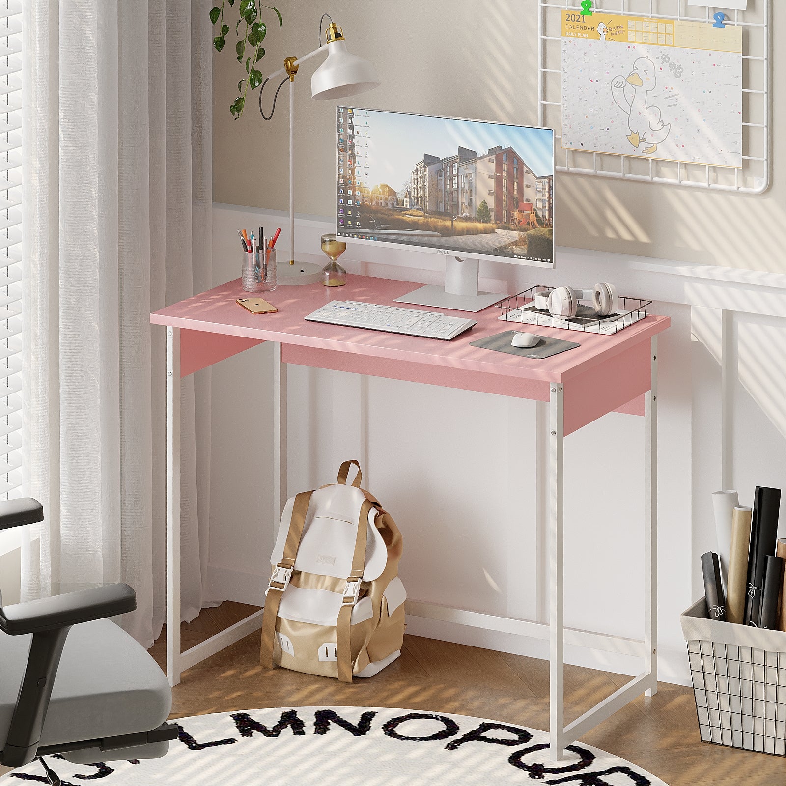 Small Computer Desk, 37.5 Inch Home Office Desk, Gaming Writing Work Study Table for Home Bedroom, Corner Desk