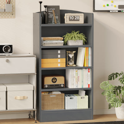 5-Tier Bookcase, 47" Wood Tall Bookshelf and Bookshelves, Floor Standing Book Shelf Display Storage Shelves for Bedroom Library Living Room Home Office