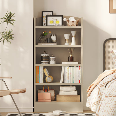 5-Tier Bookcase, 47" Wood Tall Bookshelf and Bookshelves, Floor Standing Book Shelf Display Storage Shelves for Bedroom Library Living Room Home Office