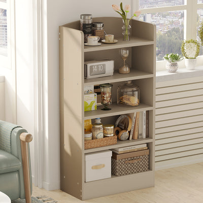 5-Tier Bookcase, 47" Wood Tall Bookshelf and Bookshelves, Floor Standing Book Shelf Display Storage Shelves for Bedroom Library Living Room Home Office