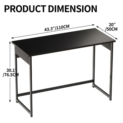 Modern Computer Desk with Sturdy Metal Frame for Home Office, Bedroom & Study