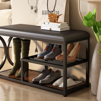 3_tier_rustic_shoe_rack_bench_storage_seat_2