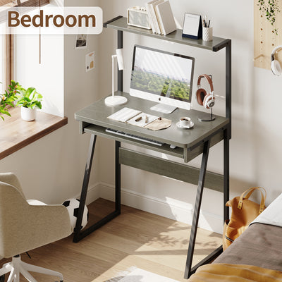2-Tier Computer Desk with Keyboard Tray