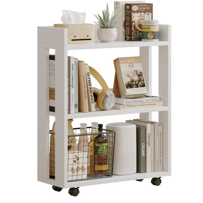 3-Tier Open Wood Shelving Unit Mobile Storage