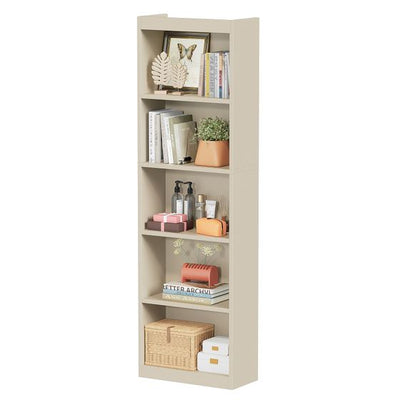 5 Tier Bookshelf, 20 Inches Wide Wooden Storage Shelves, Floor Standing Open Bookcase for HomeOffice, Bedroom, Living Room