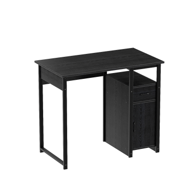 Computer Desk with Storage Drawer and Cabinet,Home Office Desk,Modern Study Writing Table for Small Spaces,Metal Frame PC Workstation