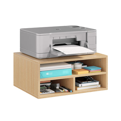 Desktop Printer Stand with 3 Storage Compartments for Home Office