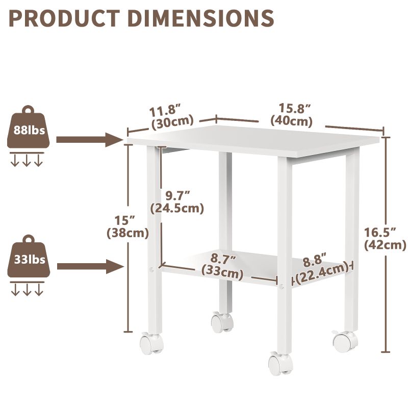 2_tier_industrial_printer_stand_under_desk_storage_shelf_steel_frame_4