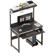 Study Table Modern Writing Desk with Storage Shelves