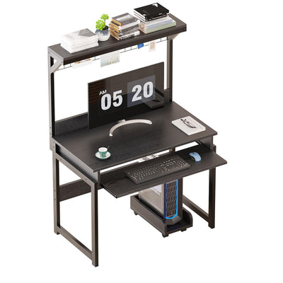 Study Table Modern Writing Desk with Storage Shelves
