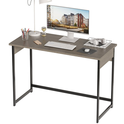 Alisened Computer Desk, Modern Simple Writing Desk with Sturdy Metal Frame, Multipurpose Home Office Workstation for Bedroom Study