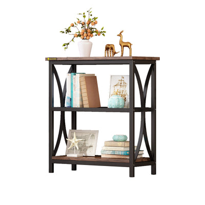 Display Rack 3-Tier Single French Oak Grey/ Black