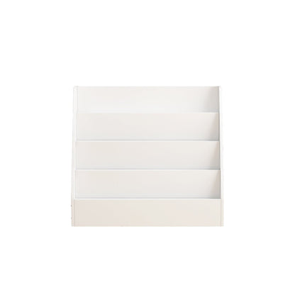 4 Shelves Bookcase Display Stand Wood Magazine Rack File Storage Holder